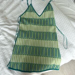 Zara multiple colored dress tie back